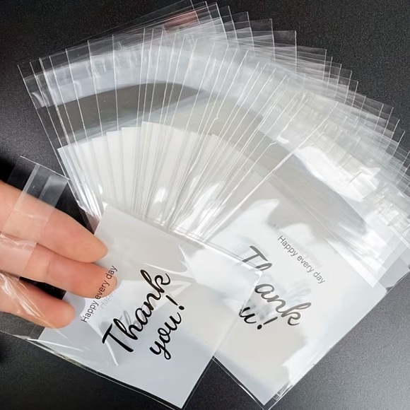 Other - 50 Clear 'Thank You' Sealable Bags